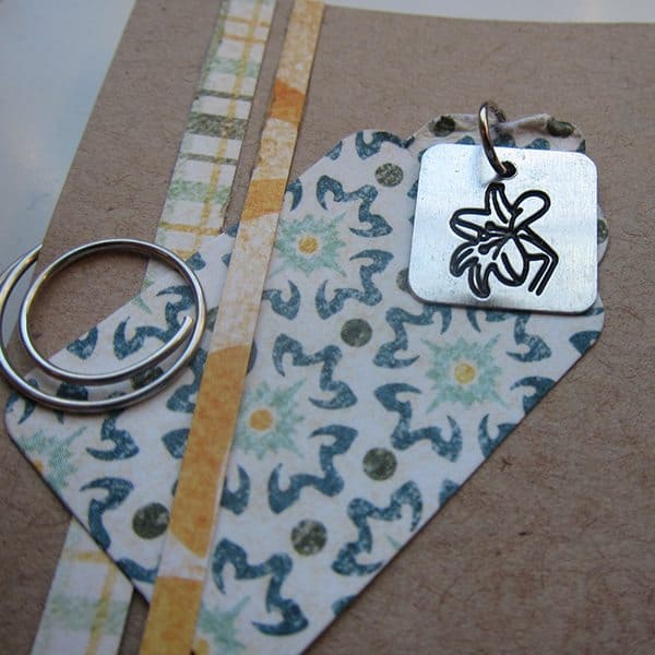 scrapbooking tags with charms