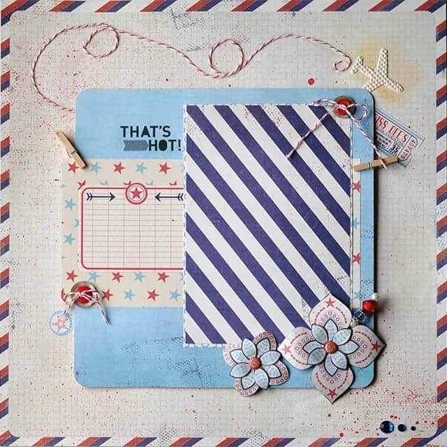 fourth of july scrapbook layout
