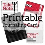 printable journal cards