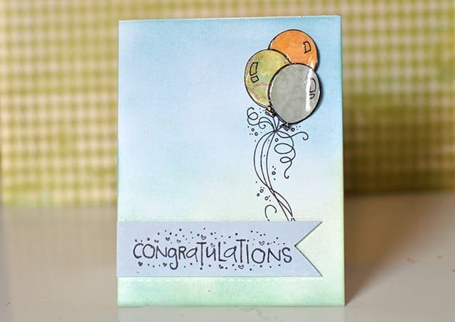 handmade ombre greeting card