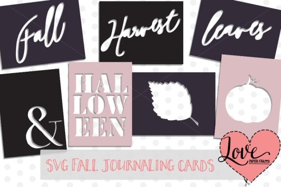 Fall SVG Journaling Cards for Project Life