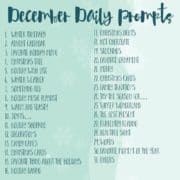December Daily Prompts
