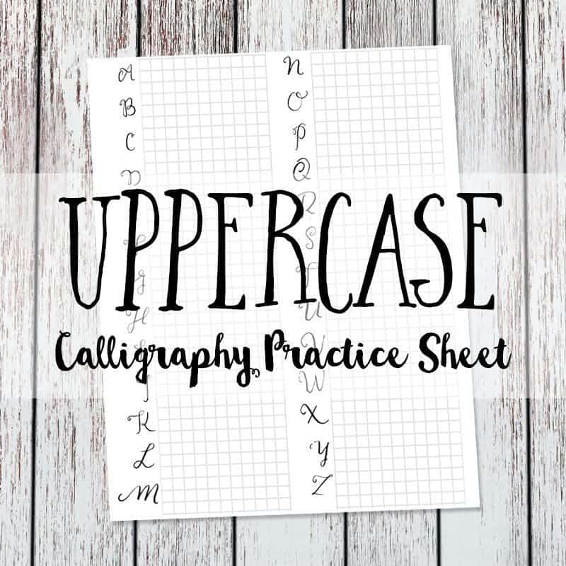 Calligraphy practice sheet - free download to practice modern calligraphy with | LovePaperCrafts.com