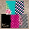 Black, White, Teal and Pink Printable Planner Dividers | LovePaperCrafts.com