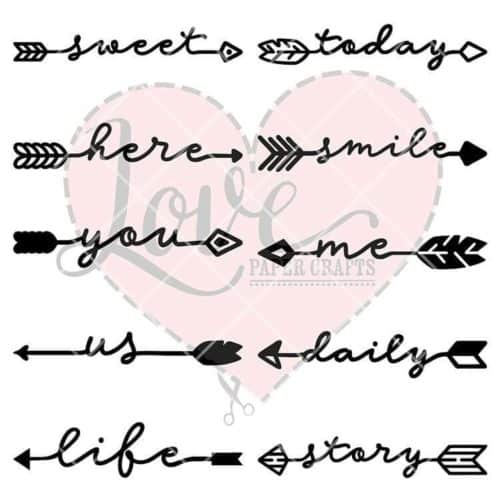 Word Arrows SVG Cuttable File | LovePaperCrafts.com