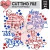 Fourth of July Cuttable SVG Titles | LovePaperCrafts.com