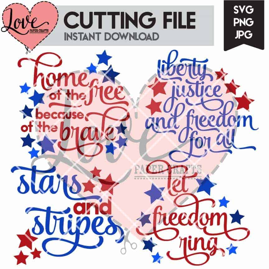 Red White and Cute Free SVG Download - Love Paper Crafts