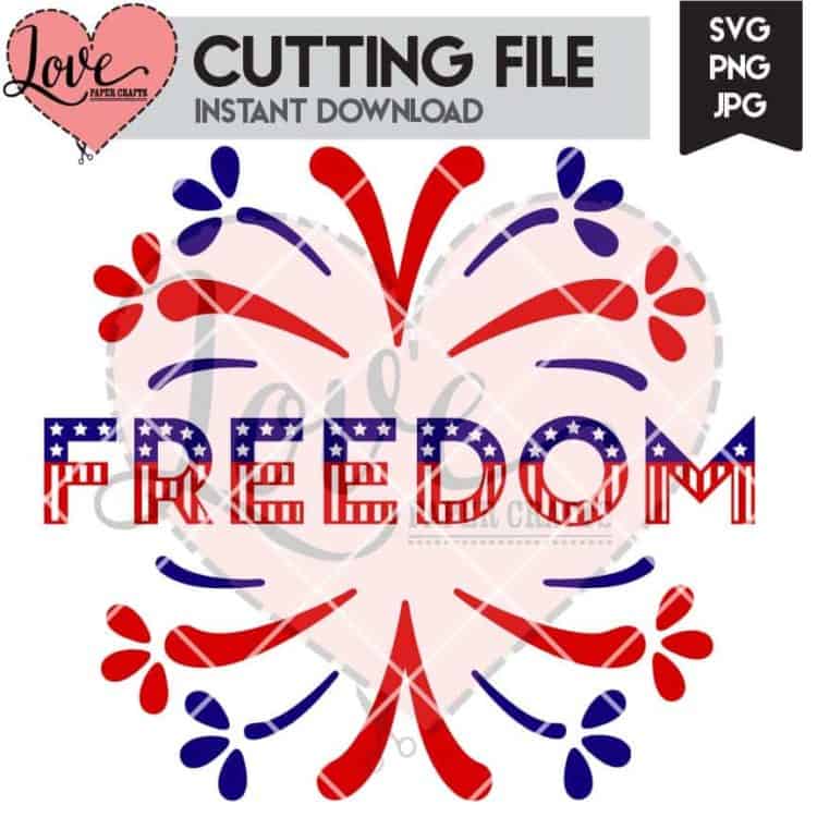 Freedom and Fireworks SVG Cut File | LovePaperCrafts.com