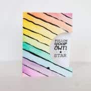Diagonal Rainbow Stripe Card | LovePaperCrafts.com