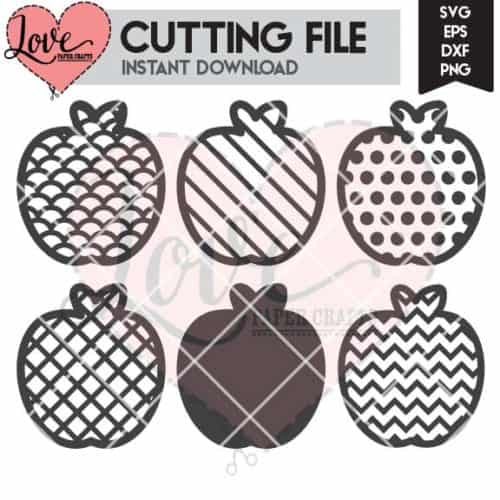Apples SVG DXF EPS PNG JPG Cut File and Clip Art for Silhouette and Cricut | LovePaperCrafts.com