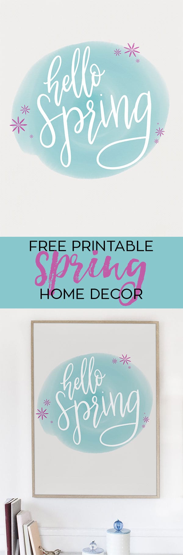 Free Hello Spring Printable Home Decor