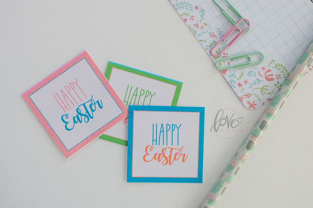 Colorful set of free Printable Easter Tags perfect for party favors and gifts.