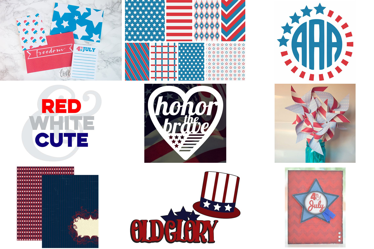 Free 4th of July Patriotic Printables and SVG Cut Files