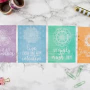 Printable Motivational Goal Planner Journaling Cards