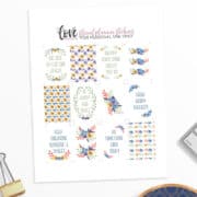 Printable Floral Happy Planner Stickers