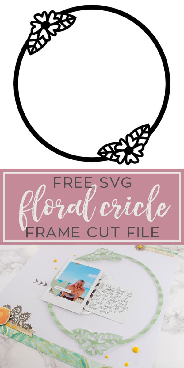 Free Floral Circle Frame SVG Cut File for Scrapbooking and Vinyl Crafting to Use Silhouette and Cricut