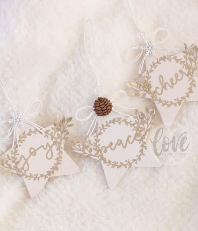 DIY Hand Lettered Wood Christmas Ornaments